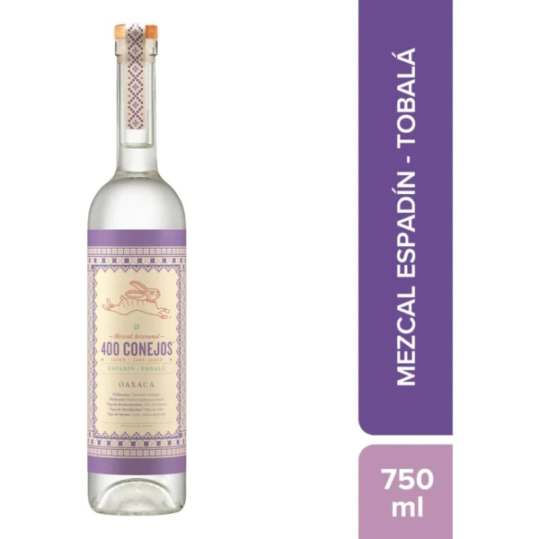 Mezcal 400 Conejos Espadín Tobalá - 750 Ml