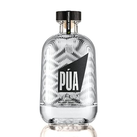 Púa Mezcal Ensamble Joven 700mL, 41% de Alcohol, de Oaxaca, 70% Agave Espadín, 30% Agave Cuishe, Elaboración Artesanal, Notas cítricas, aroma herbal