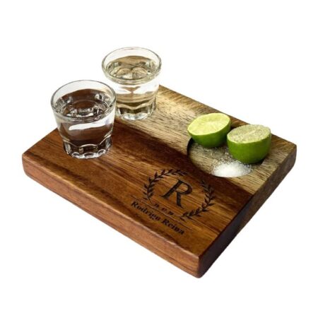 ¡Shots Mezcaleros en Tabla de Parota!  PERSONALIZABLES