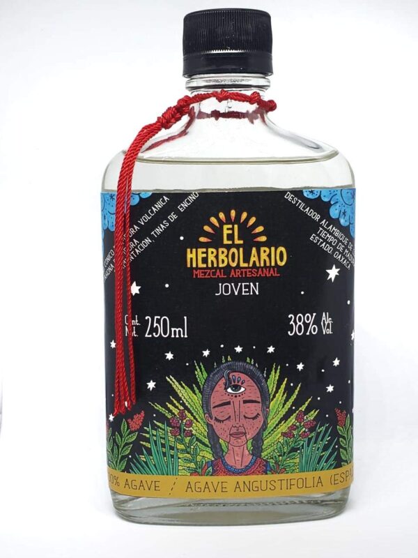 MEZCAL EL HERBOLARIO 38° Agave Espadín Santa María Quiegolani Oaxaca 250 ml Medalla de Oro 2019