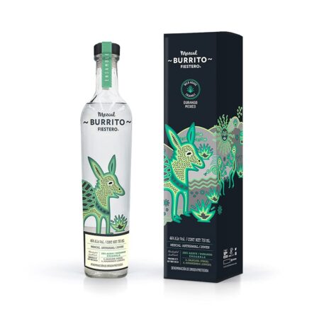 Mezcal Artesanal Burrito Fiestero Ensamble 100% Agave Cenizo y Verde