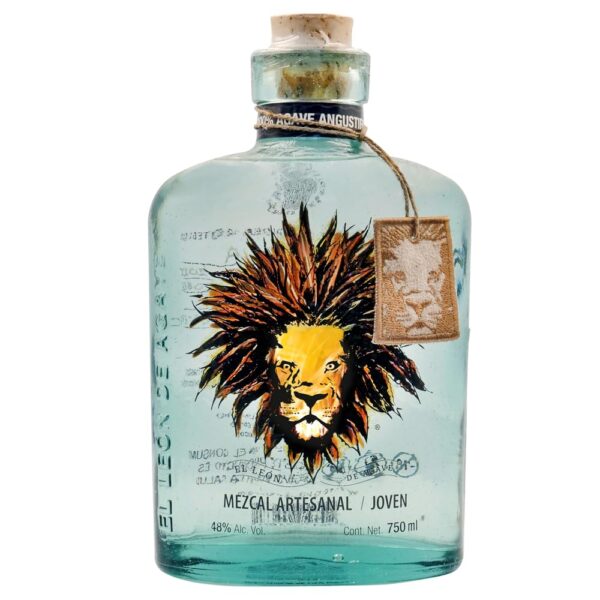 Mezcal Premium, El Leon de Agave Espadin, Lote Ganador de la Gran Medalla de Oro en Bruselas, 48% Alc Vol, 750ml